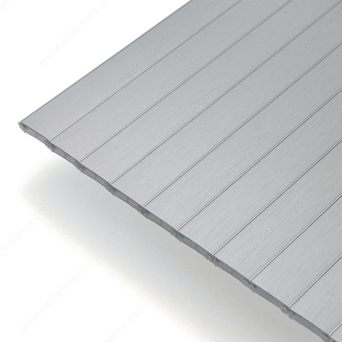 1 Metallic Line Tambour Slat - Stainless Steel Finish, Width 25 mm 96" Long