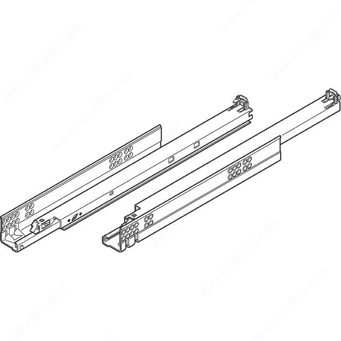 Type 562 Full-Extension Tandem Slide System for Wood Drawers, Mounting Type For 5/8" drawer sides, Slide Length 457 mm