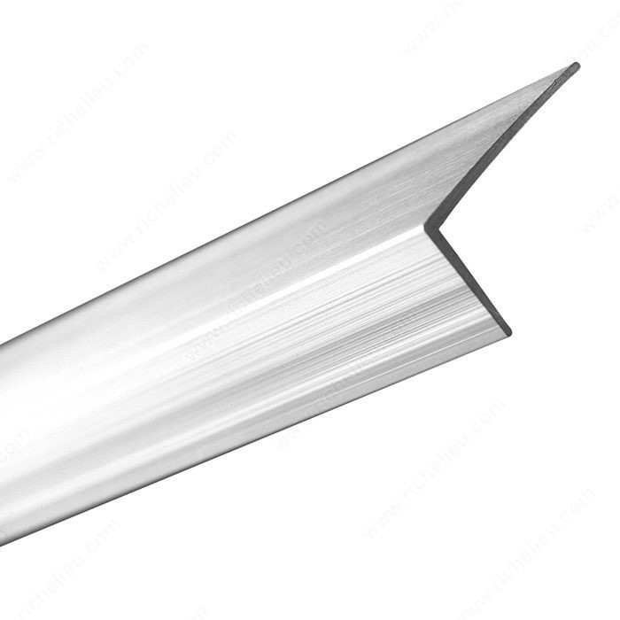 Metallic L-Shaped Cover Profile, Aluminum Finish,