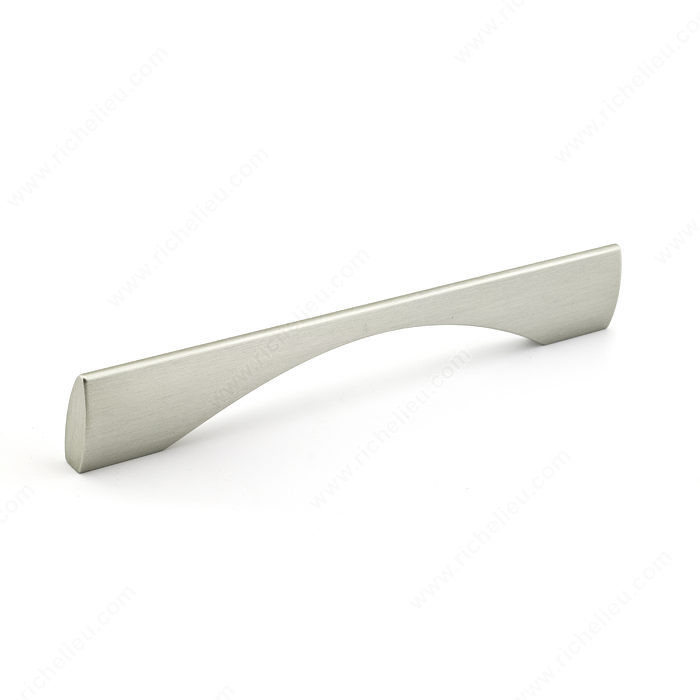 Contemporary Metal Pull - 5873, Center to Center 160 mm, Finish Brushed Nickel, Length - Overall Dimensions 200 mm
