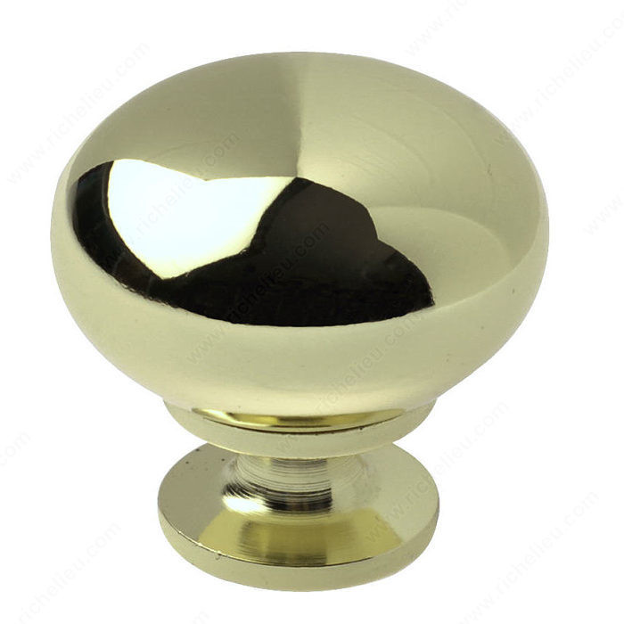 Contemporary Metal Knob - 5923, Finish Brass, Screw/Nail 8/32 (Not Included) PRO-PACK 10