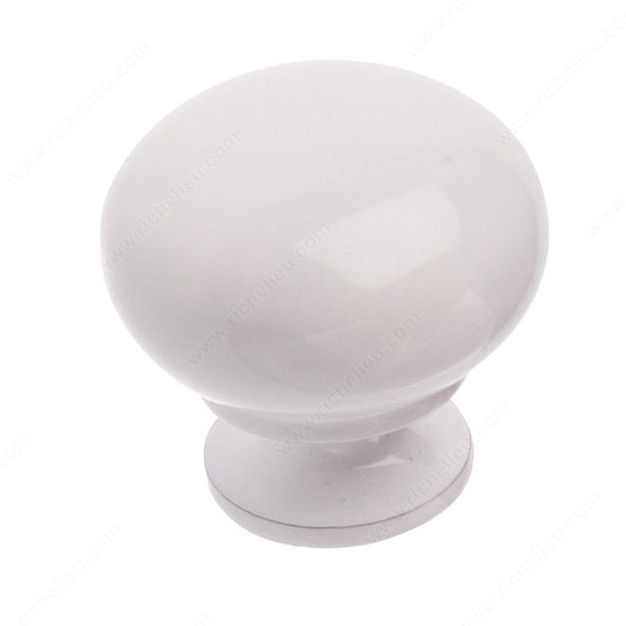 Contemporary Metal Knob - 5923, Finish White, Screw/Nail 8/32 (Not Included) PRO-PACK 5