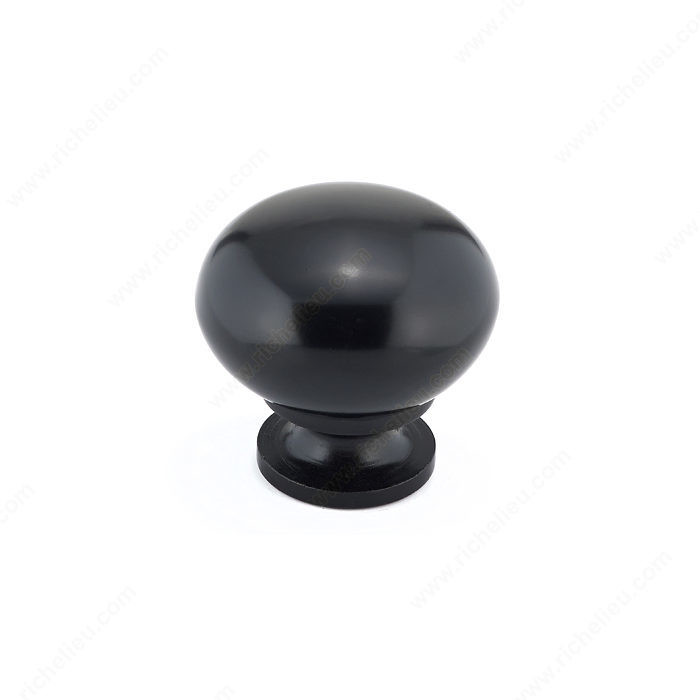 Contemporary Metal Knob - 5923, Finish Black, Screw/Nail 8/32 (Not Included) PRO-PACK 5