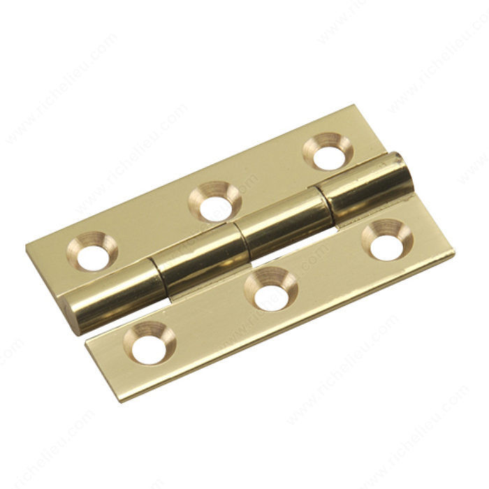 Narrow Butt Hinge, Height 1 1/2 in, Width 7/8 in, Safe Working Load 5 lb