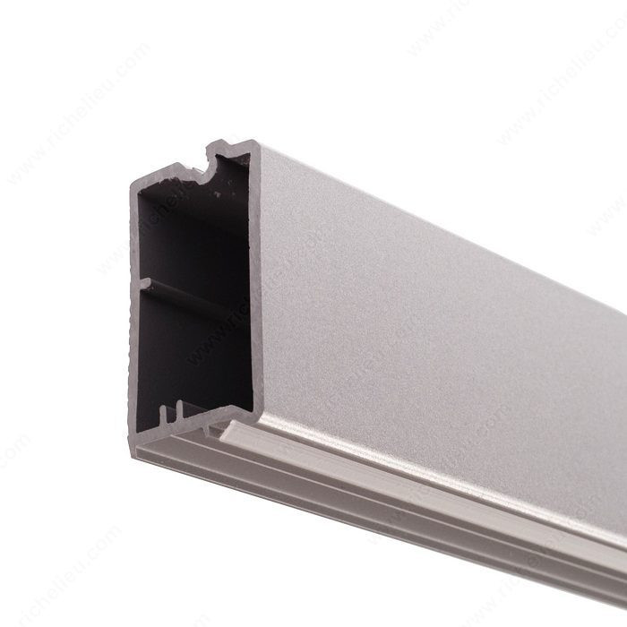 Metallic Handle for Lock Installation, Aluminum Finish,