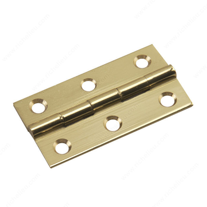 Narrow Butt Hinge, Height 2 in, Width 1 1/8 in, Safe Working Load 5 lb
