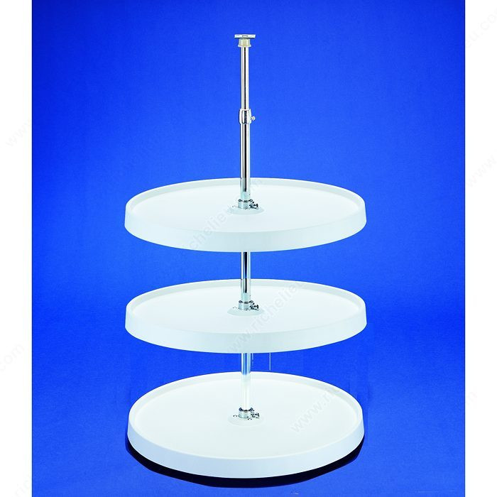 Set of 3 Round Trays, Tray Diameter 18 in, Capacity per Tray 30 lb