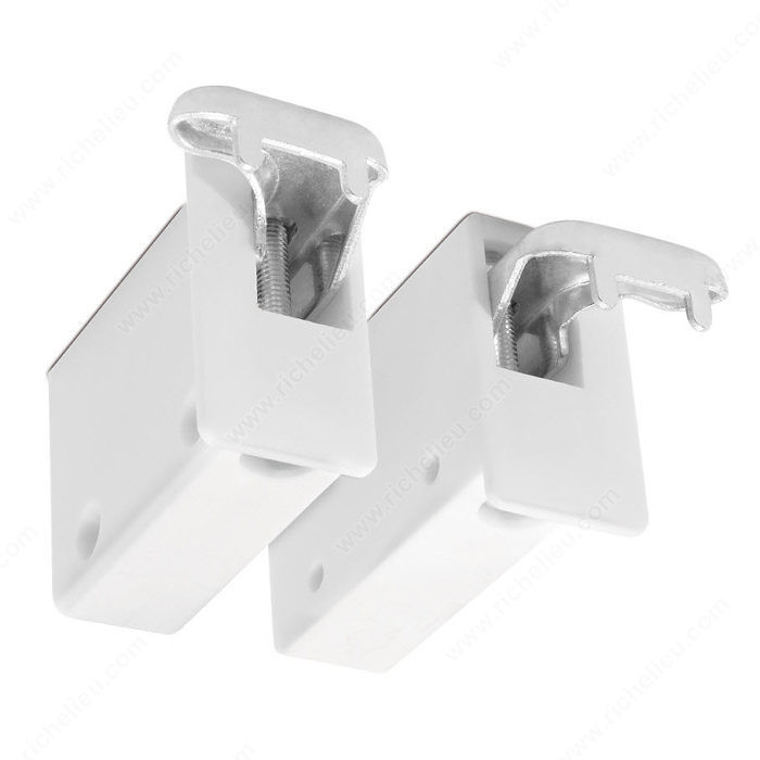 Screw-Mount Support Fitting, Sold in pair (left+right), Finish White PRO-PACK 5