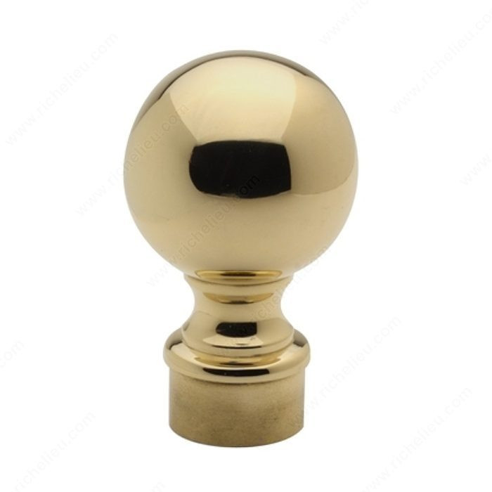 Ball Finial, Handrail Size 2 in, Height 4 1/2 in, Baluster Post Size 2 in, Diameter 3 1/8 in