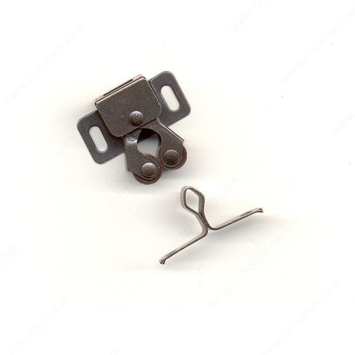 Double Roller Catch with Diamond Strike, Color/Finish Copper, Type Double, Center to Center 24 mm, Width - Catch 32 mm PRO-PACK 10