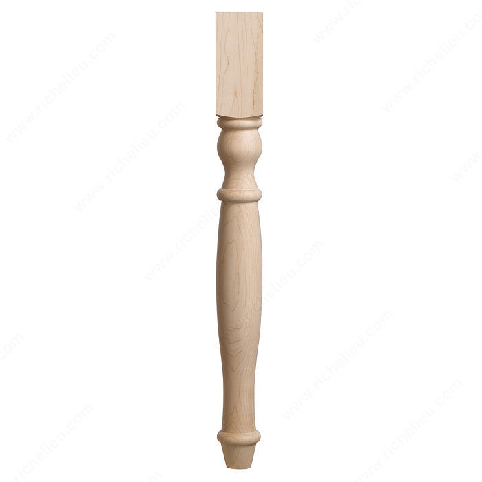#6057 Table Leg, Species Birch, Width 3 3/4 in