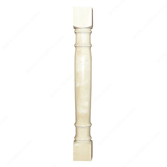 #6059 Table Leg, Species Oak, Height - Overall Dimensions 42 in, Width 4 1/4 in