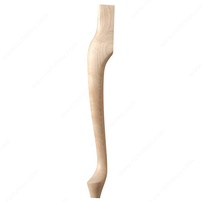 Queen Anne Style Furniture Leg, Height - Overall Dimensions 29 in