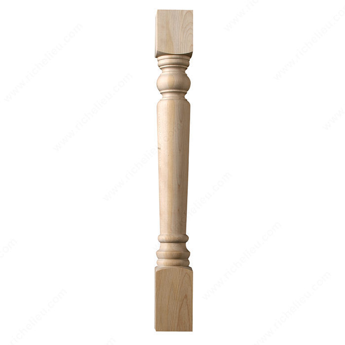 Wood Half Leg, Height - Overall Dimensions 30 in, Species Birch