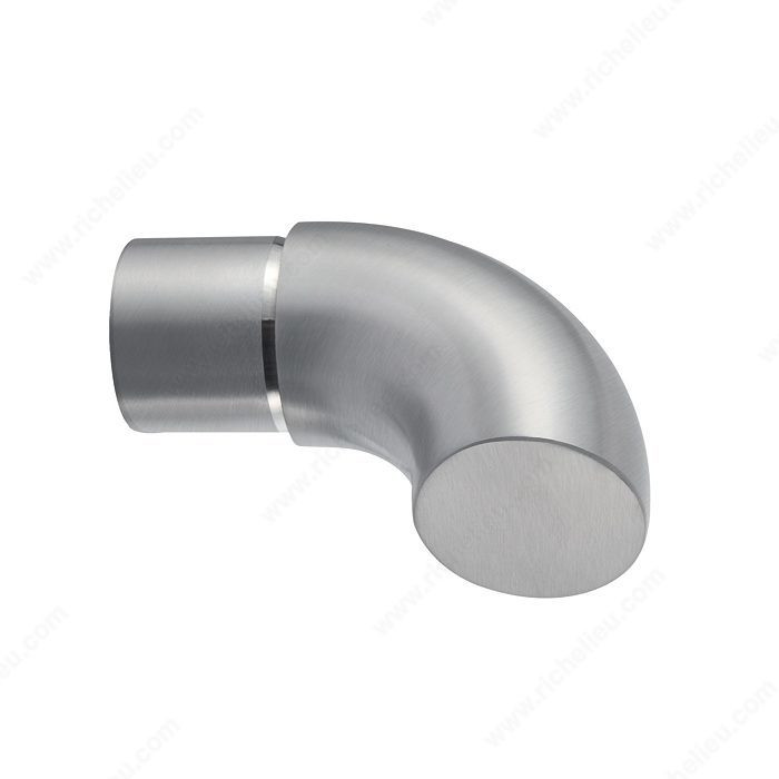 Handrail Wall Return, Radius Wall Return, Handrail Size 2 in, Material Stainless Steel 304, Finish Stainless Steel, Height 3 in