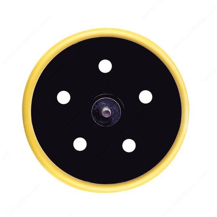 Sanding Disc Pad, Vacuum 5 Holes, Diameter 5 in, Backing Grip-On