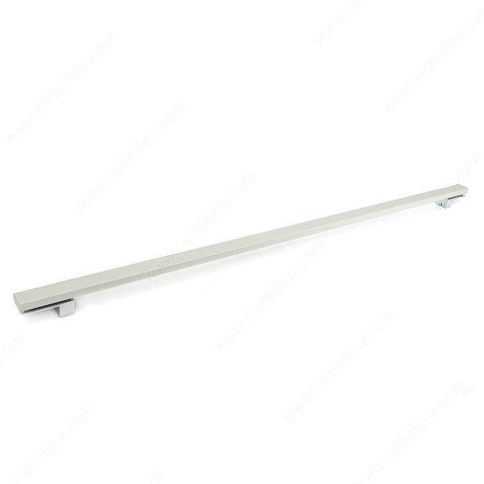 Contemporary Metal Pull - 6112 & 6131, Available for back- to- back installation (code 6131)., Center to Center 1 000 mm, Finish Chrome / White, Length - Overall Dimensions 1 136 mm