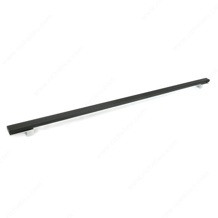 Contemporary Metal Pull - 6112 & 6131, Available for back- to- back installation (code 6131)., Center to Center 1 000 mm, Finish Chrome / Black, Length - Overall Dimensions 1 136 mm