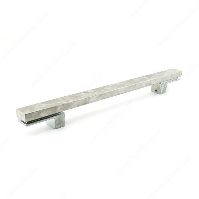 Contemporary Metal Pull - 6112 & 6131, Available for back- to- back installation (code 6131)., Center to Center 300 mm, Finish Industrial Stainless Steel, Length - Overall Dimensions 436 mm