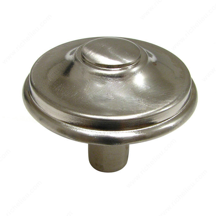Transitional Brass Knob - 6134, Finish Brushed Nickel
