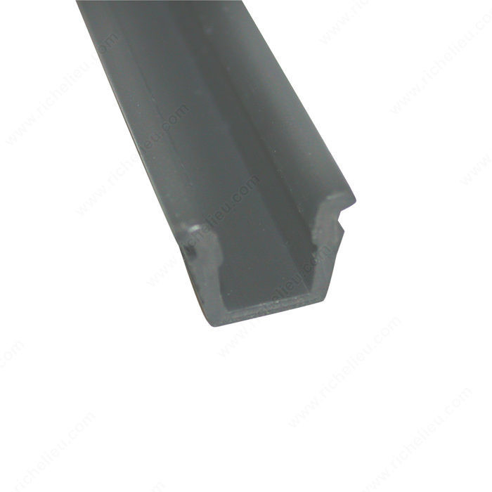 Top Rail for Recessed Installation, Finish Black 50inch