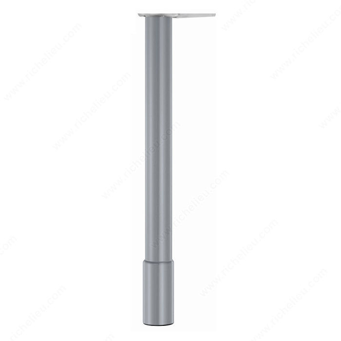 650 mm (25-3/4'') - Adjustable Table Leg - 6147, 100 mm (3- 7/8'') adjustment, Finish Gray