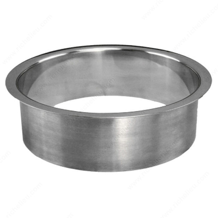 Stainless Steel Trash Grommets, Bore Hole - Diameter 12 in, Diameter - Overall Dimensions 12 3/4 in, Recessed Depth 2 in