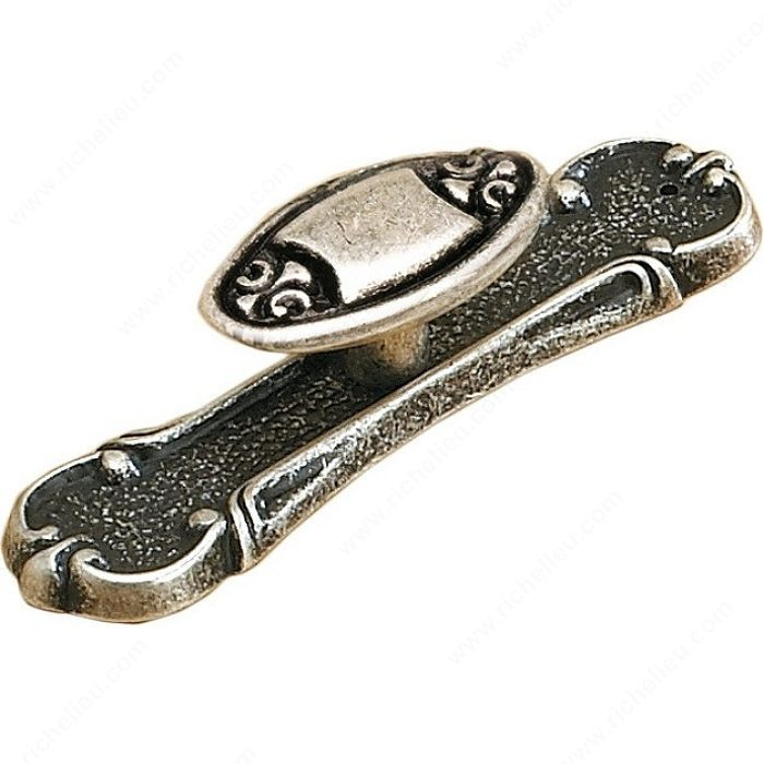Traditional Metal Knob - 6161, Finish Old Silver
