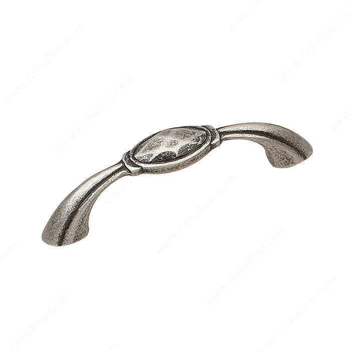 Traditional Metal Pull - 6165, Finish Old Silver, Screw/Nail M4 (Not Included)