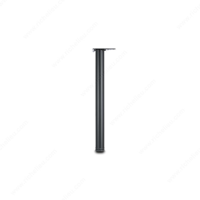 700 mm (27-1/2'') - Adjustable Table Leg - 6167, 20 mm (3/4'') adjustment, Finish Black