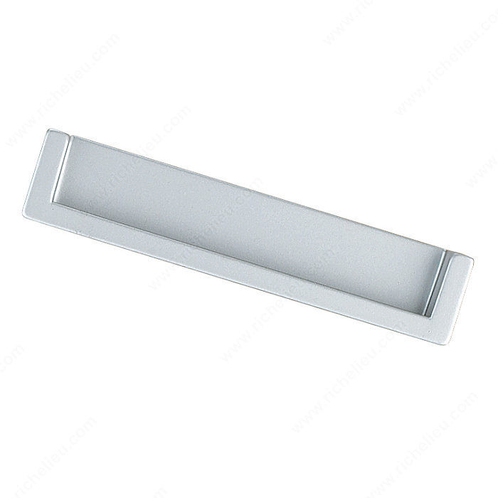 Contemporary Recessed Metal Pull - 6167, Center to Center 128 mm, Length - Overall Dimensions 134 mm, Width - Overall Dimensions 26 mm