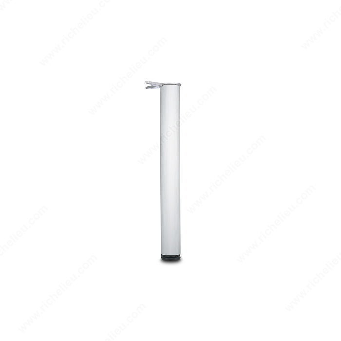 710 mm (28'') - Adjustable Table Leg - 6207, 30 mm (1- 3/16'') adjustment, Finish Aluminum