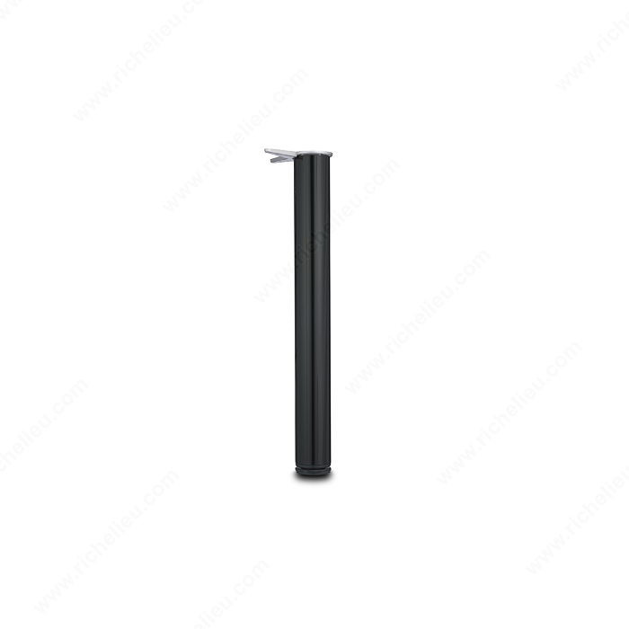 710 mm (28'') - Adjustable Table Leg - 6207, 30 mm (1- 3/16'') adjustment, Finish Black