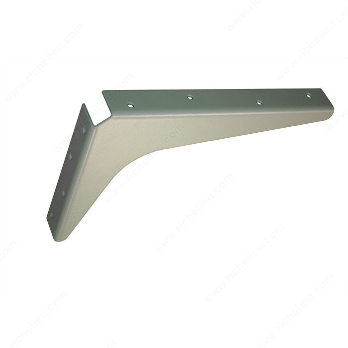 Workstation Heavy-Duty Brackets, Projection - Overall Dimensions 12 in, Height - Overall Dimensions 8 in, Color/Finish Grey