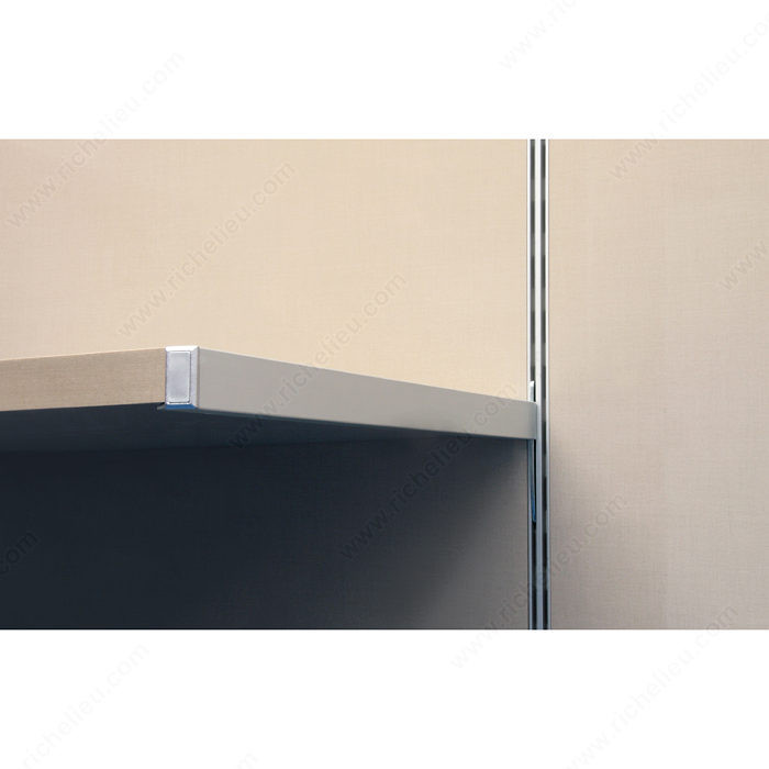 Undermount Vertical Single-Insert Shelf Support, Position Right Side, Specialty Without hangrail
