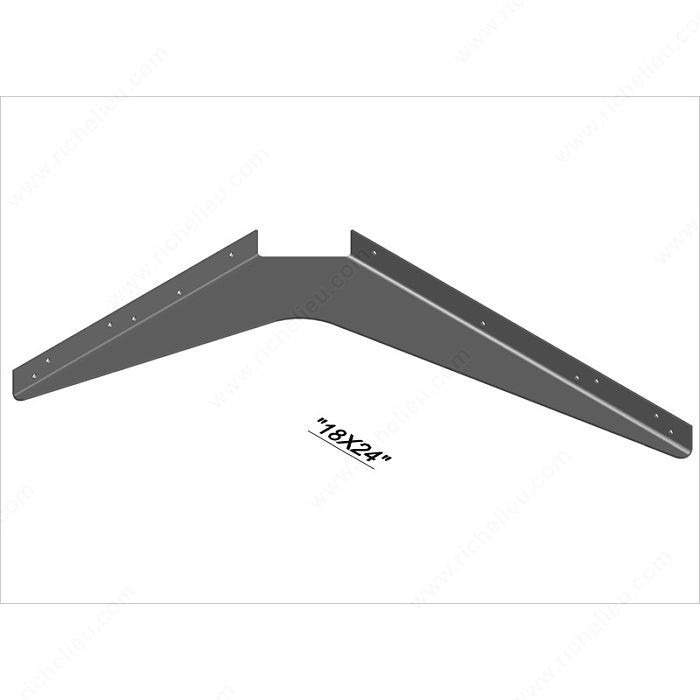 Stainless Steel Bracket, Right and Left Side, Projection - Overall Dimensions 24 in, Height - Overall Dimensions 18 in