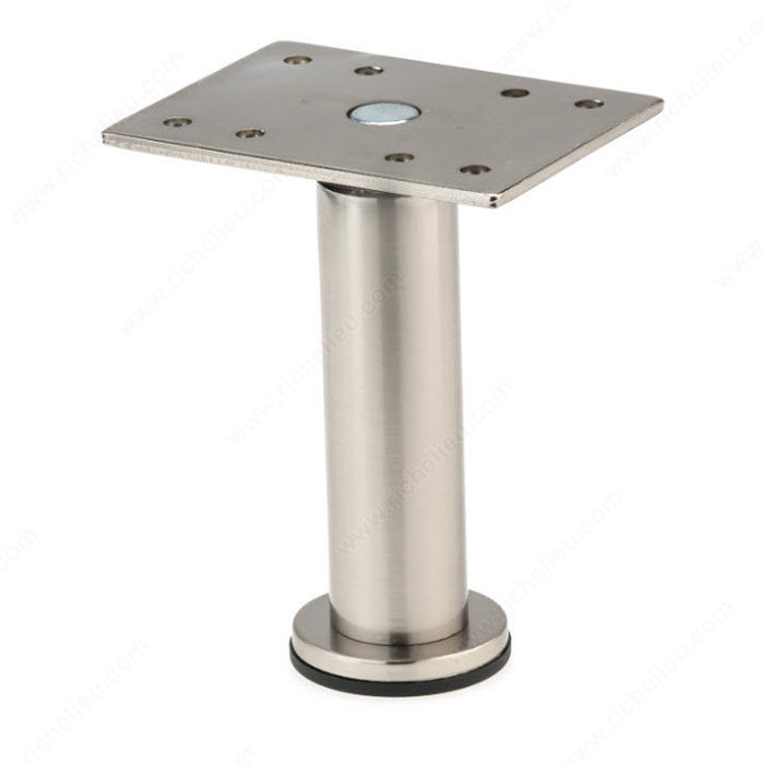 BORSA - Ajustable Furniture Leg - 642, 15 mm (5/8") adjustment, Height 150 mm, Finish Satin Nickel PRO-PACK 2