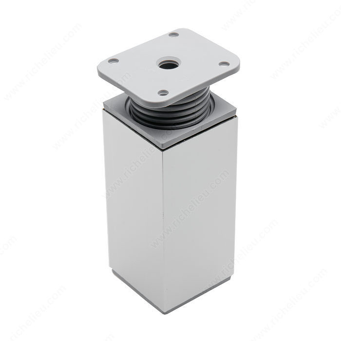 Decorative Square Adjustable ABS Leg - 6427-6428, 10 mm (3/8'') adjustment, Height 150 mm, Finish Chrome