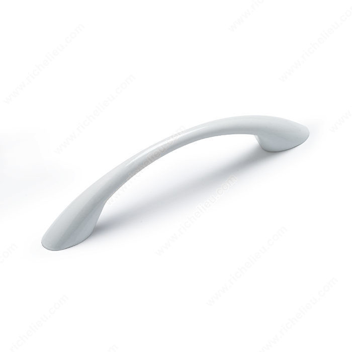 Contemporary Metal Pull - 6501, Finish White, Material Metal, Screw/Nail 8/32 (Not Included) PRO-PACK 3