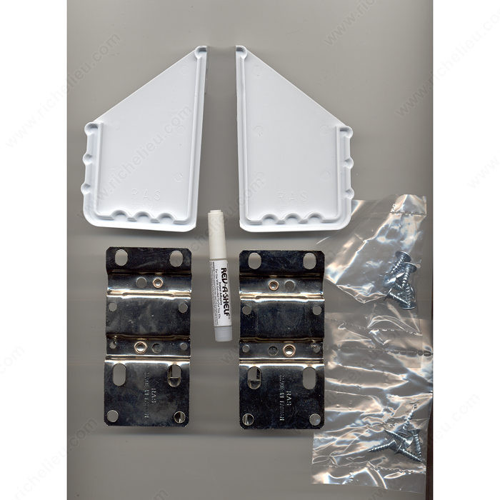 End Caps and Hinges for Extruded Trays, Width 1 in, Depth 1 11/16 in, Height 3 13/16 in, Hinges Included
