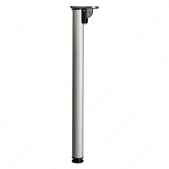 710 mm (28'') - Folding Table Leg, 30 mm (1- 1/8'') adjustment, Finish Aluminum