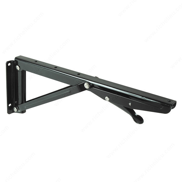 Folding Support with Extension, Self- locking when open, Color/Finish Black