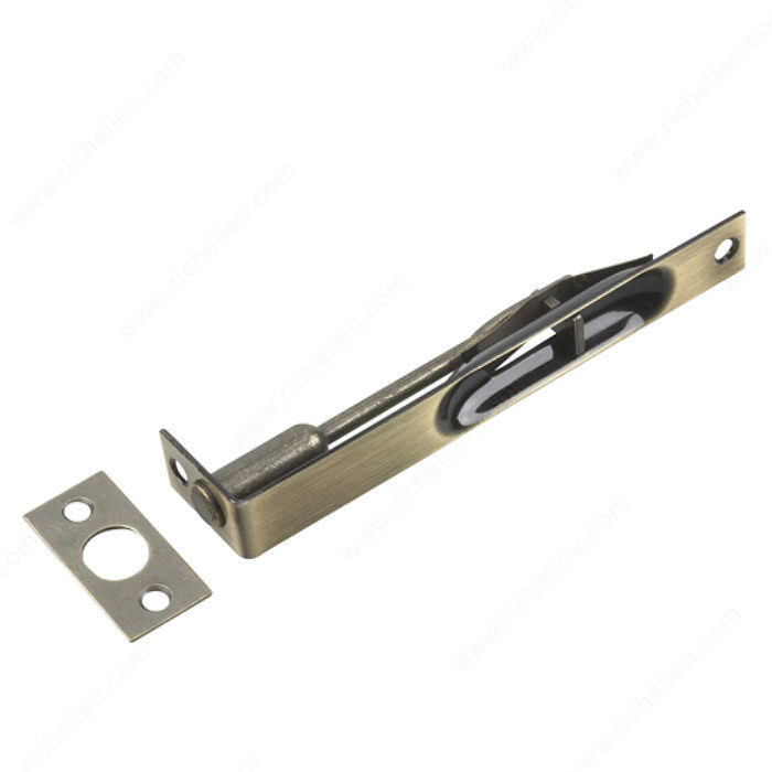 6 x 3/4 Flush Bolt, Additional safety for doors, Color/Finish Antique Brass