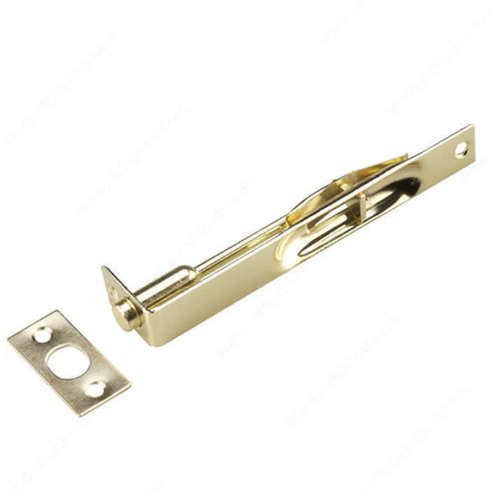 6 x 3/4 Flush Bolt, Additional safety for doors, Color/Finish Brass