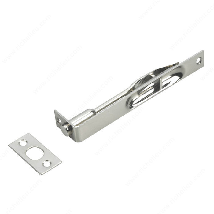 6 x 3/4 Flush Bolt, Additional safety for doors, Color/Finish Brushed Nickel