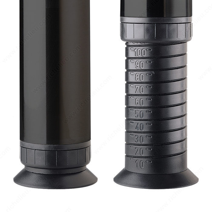 650 mm (25-5/8'') - Zoom Series Table Leg, 100 mm (3- 7/8'') adjustmemt, Finish Matte Black
