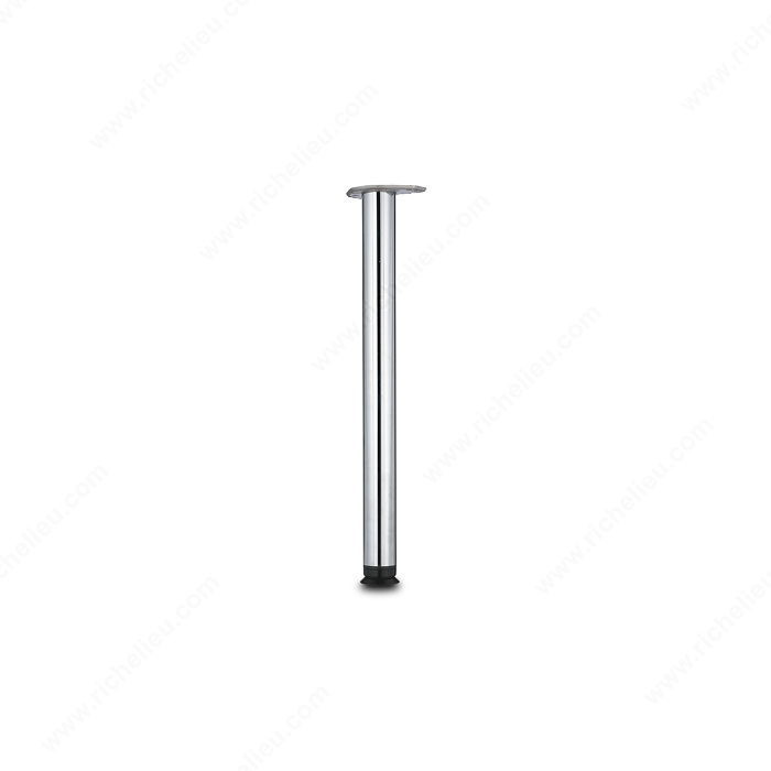 700 mm (27-1/2'') - Zoom Series Table Leg, 100 mm (3- 7/8'') adjustment, Finish Chrome