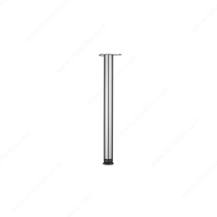 700 mm (27-1/2'') - Zoom Series Table Leg, 100 mm (3- 7/8'') adjustment, Finish Stainless Steel