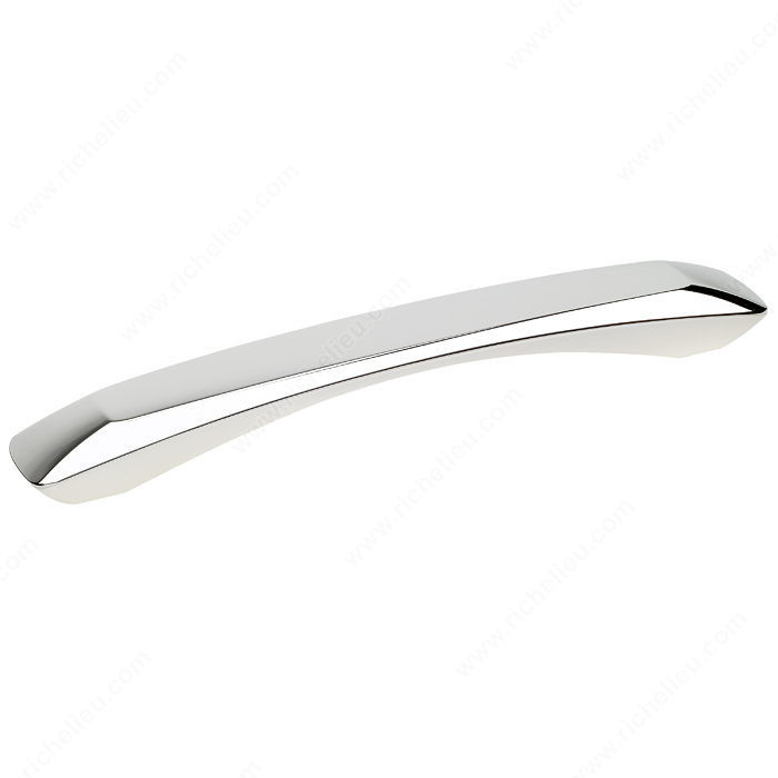 Contemporary Metal and Plastic Pull - 6611, Finish Chrome / White