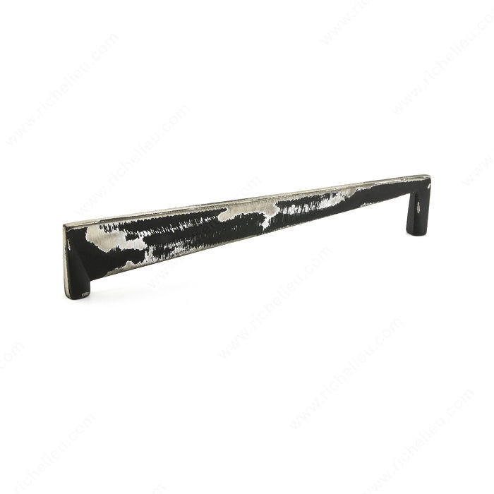 Contemporary Metal Pull - 6811, Center to Center 160 mm, Finish Brushed Industrial Black, Length - Overall Dimensions 168 mm